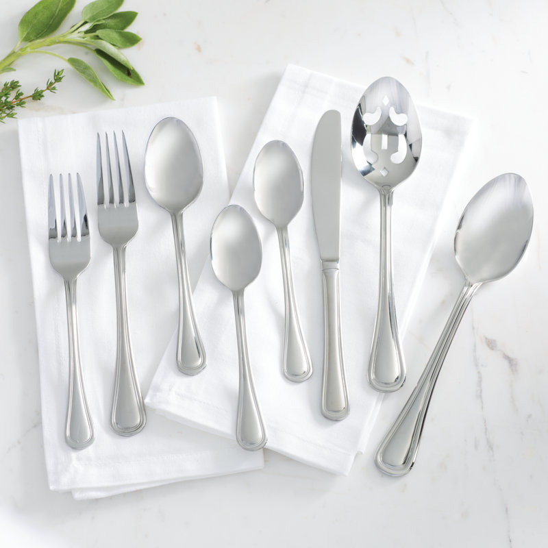 Oneida Hollis 74 Piece Stainless steel Flatware Set, Service for 12